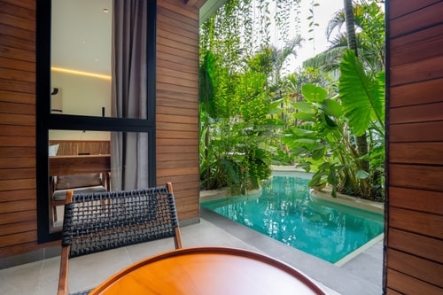 Deluxe 1BR Suite with Pool Access in Ubud Center
