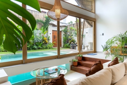Central Canggu 2BR Tropical Bamboo Villa | Pool