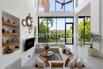 Three-Storey Premium 3-Bed Villa in the Heart of Canggu — Rooftop Pool-Jacuzzi, Open-Air Kitchen and Rice Field Panoramas