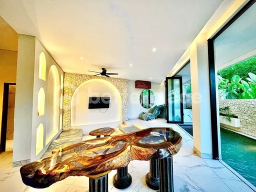 Experience Refined Coastal Luxury in South Bali with a Stunning Four-Bedroom Villa Featuring Rooftop Infinity Pool, Jacuzzi, Sauna, and Breathtaking Sunset Views