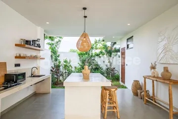 Indoor-Outdoor Living Perfected: Furnished 2BR Villa with Private Pool and Sunset Rooftop in Canggu's Quiet Corner