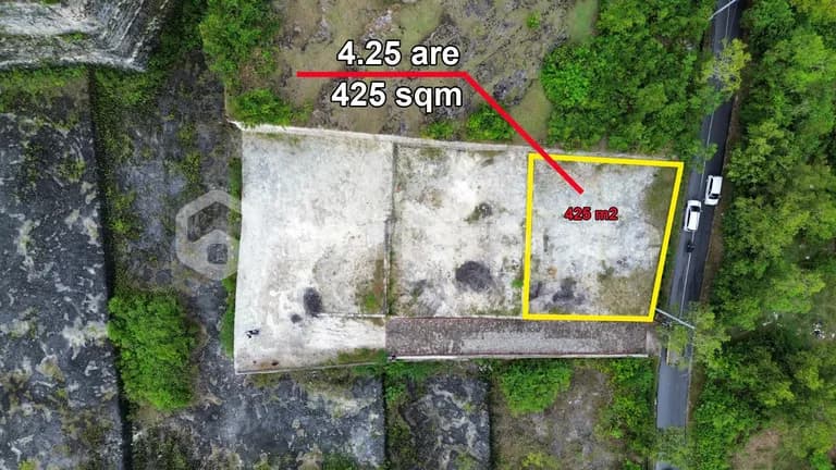 Premium Bukit Ungasan 425 sqm Freehold Land for Sale with Wide Frontage Prime Visibility and High Return Investment Appeal