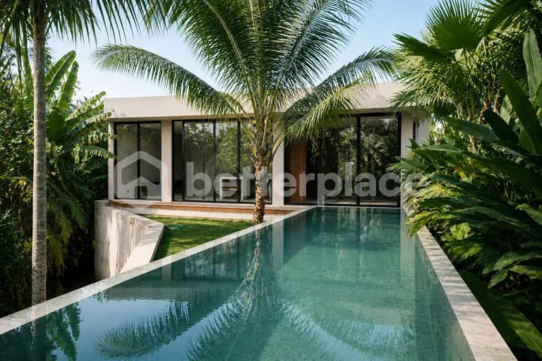 Beautiful Contemporary Villa Surrounded by Rice Fields and Volcano Views with Private Pool Just Three Minutes from Pigstone Beach