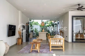 Indoor-Outdoor Living Perfected: Furnished 2BR Villa with Private Pool and Sunset Rooftop in Canggu's Quiet Corner