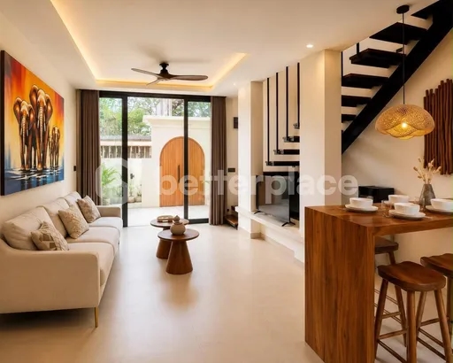 Modern Mediterranean-Style 3-Bedroom Villa in Ungasan with Rooftop Sea View