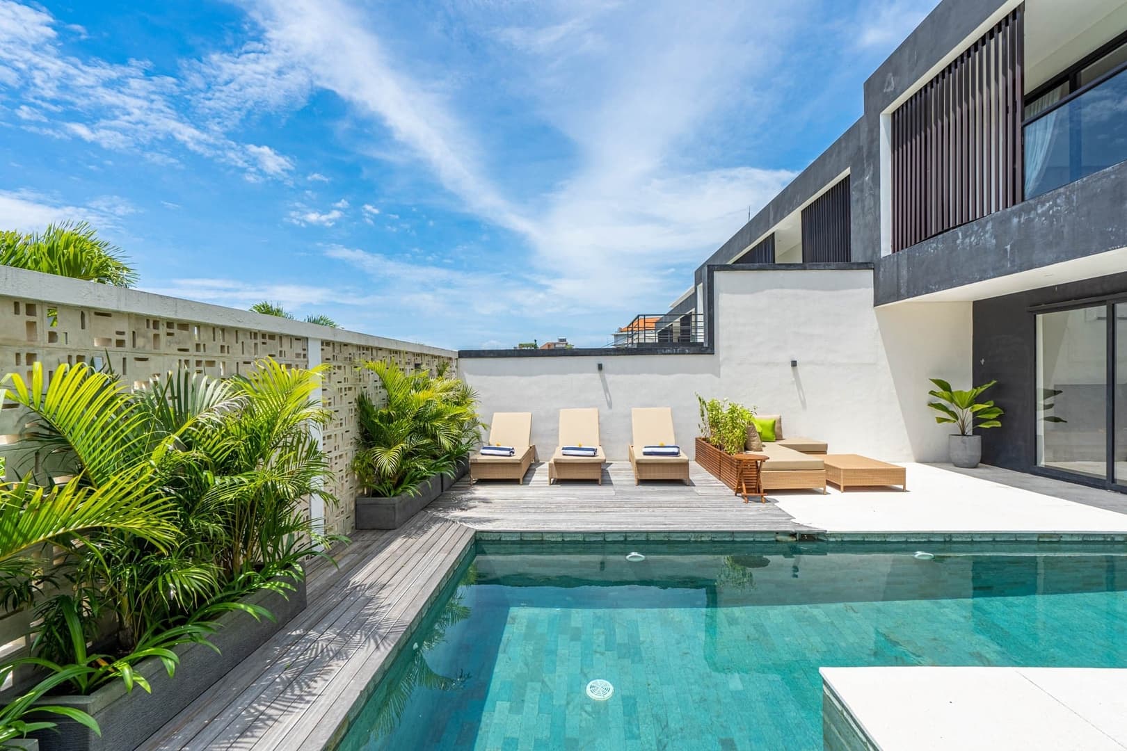 3BR Refined Near Berawa Beach Villa | Sleek Pool