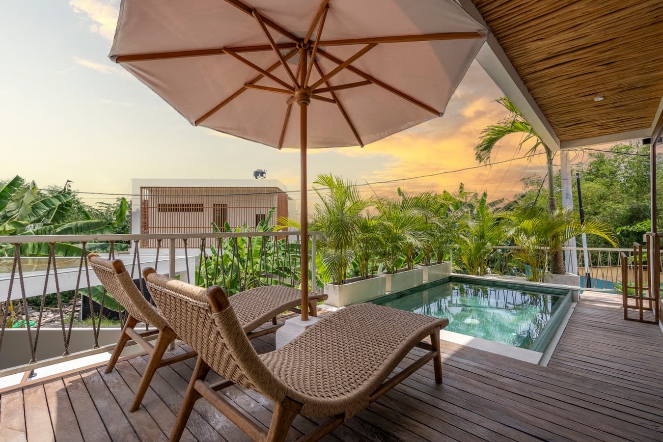 1BR Sunset Poolside Deck Canggu Luxury Suites