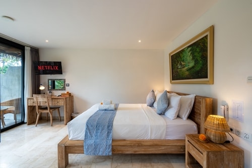 1BR Modern Ubud Junior Suite | Balcony Paddy Views